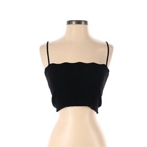 Zara Black Crop Top, small